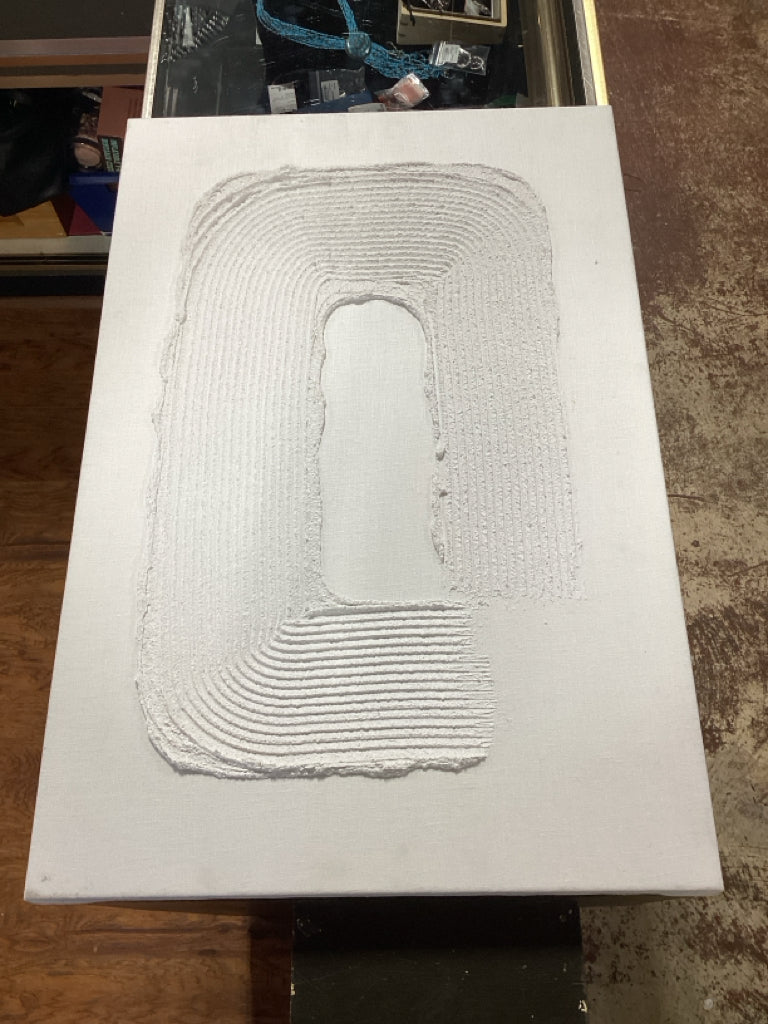 A Move in Silence white plaster art 20" X 30"