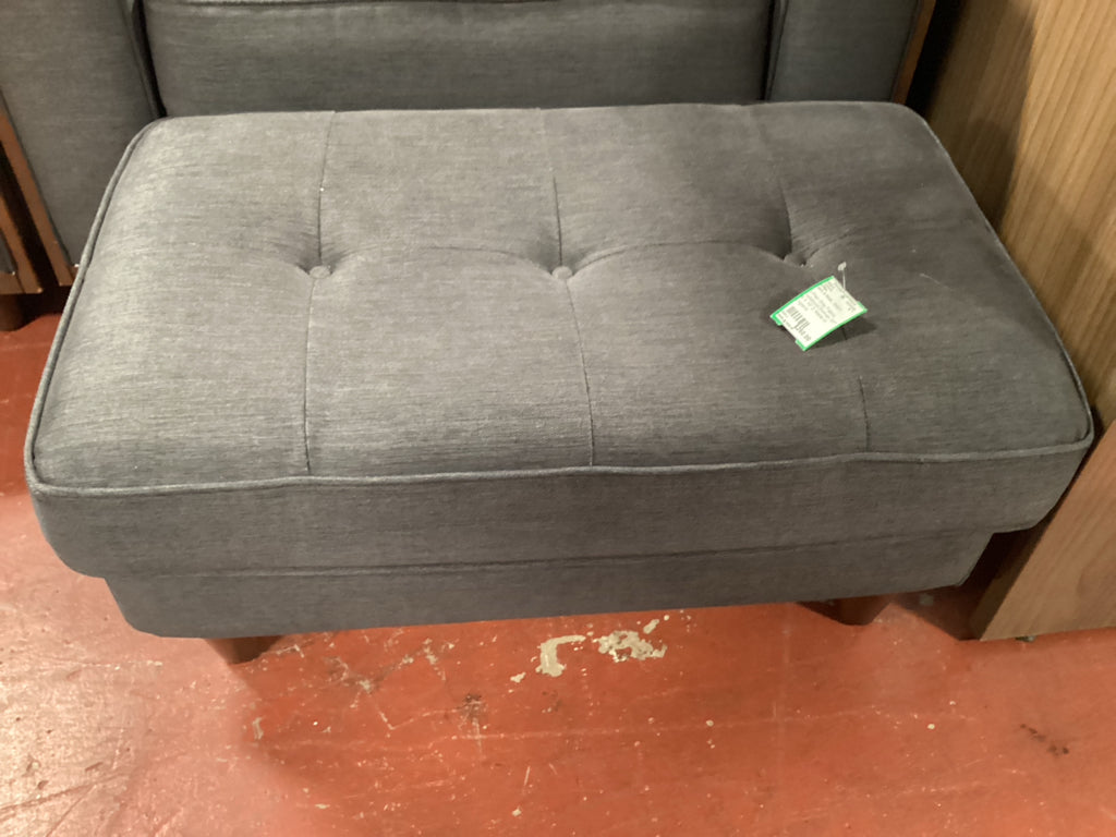 G-Plan Grey Fabric Footstool/Ottoman 31" W X 19" D Made in England