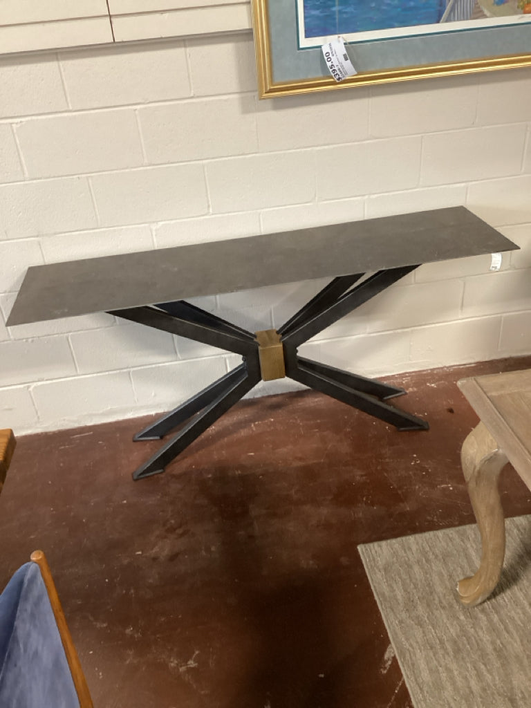 Four Hands Spider Console Table-Bluestone 65x18x30