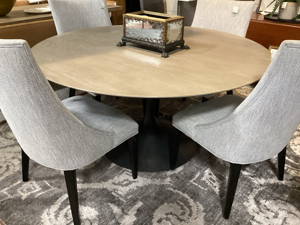 Restoration Hardware Aero Dining Table / 60" round/ metal base AS FOUND