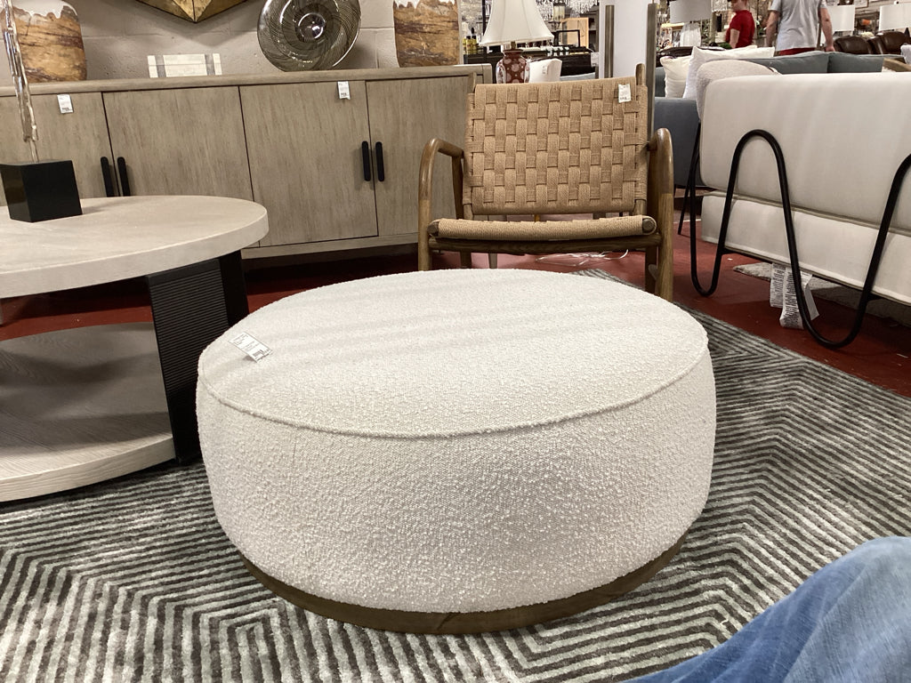 Four Hands Sinclair Large Round Ottoman-Knoll 35x14