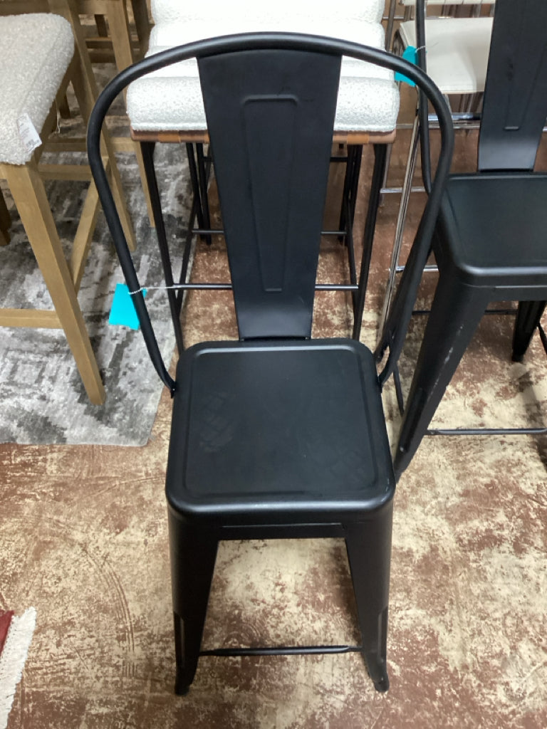 METAL BLACK Bar Stool 24"
