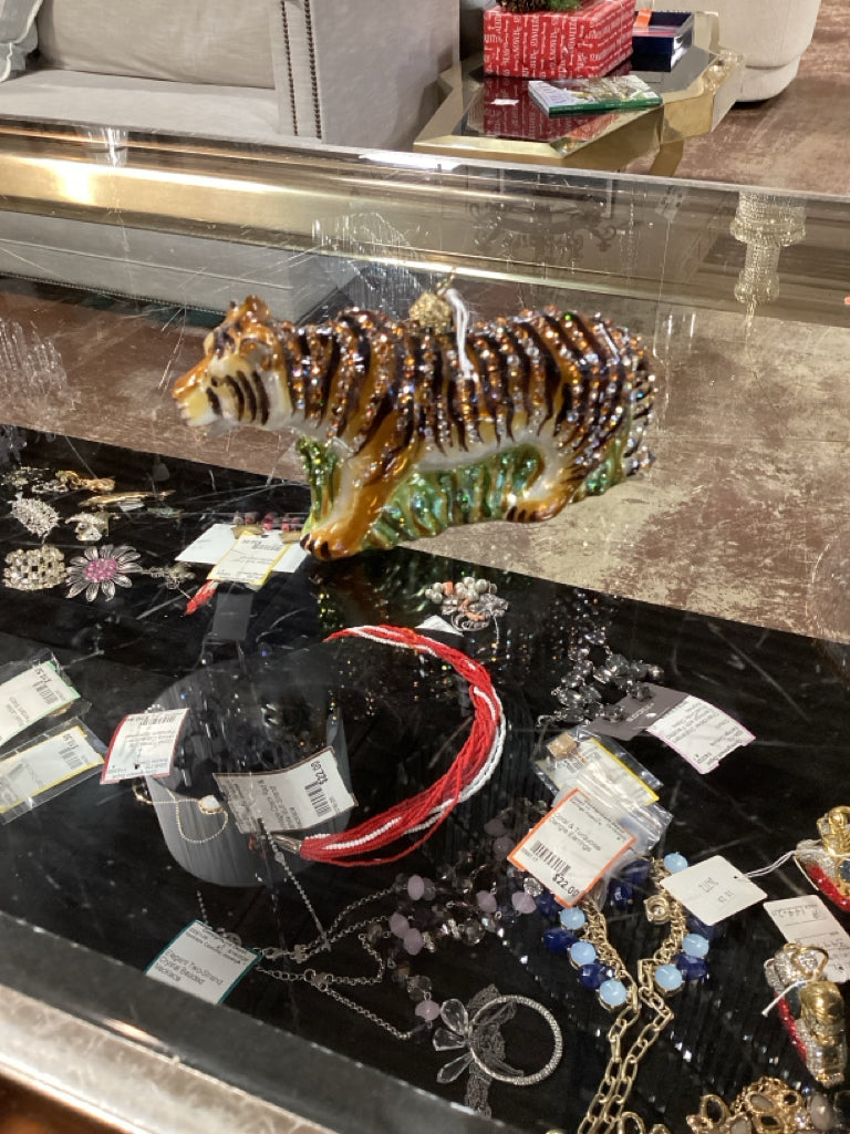 Jay Strongwater Christmas ornament/ jeweled tiger