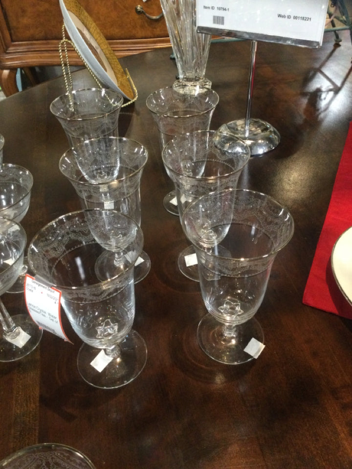 Lenox Crystal  Water Glasses/Tea -  Set of  6