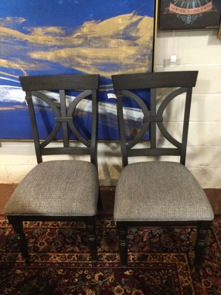 SET OF 2 Cardano Driftwood Charcoal Side Chair