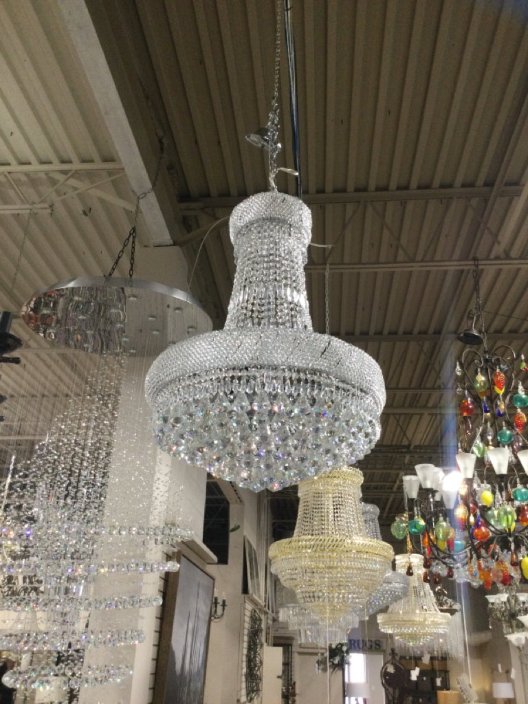 Bell Shaped Crystal - 15 Lights - 23"W x 31"H