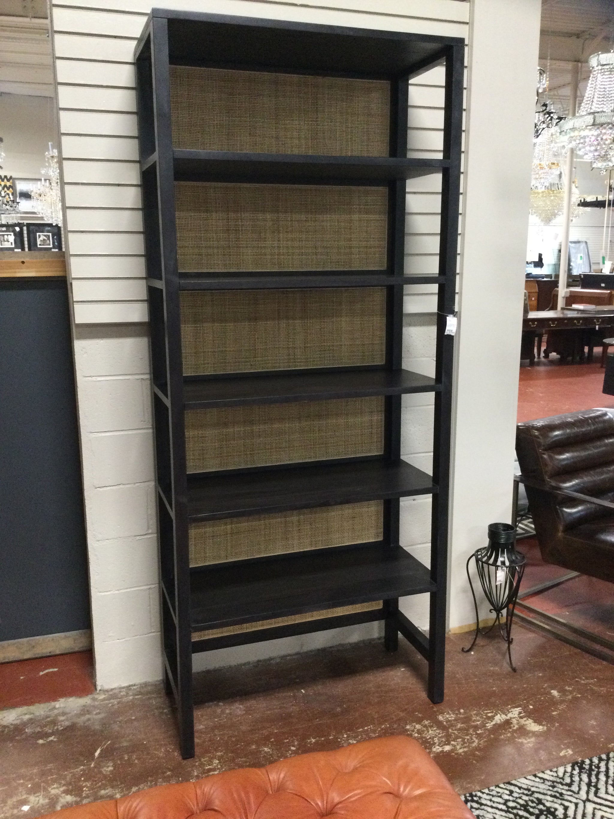 Four Hands Bookcase Caprice black wash mango 38 x 17 x 91 hi