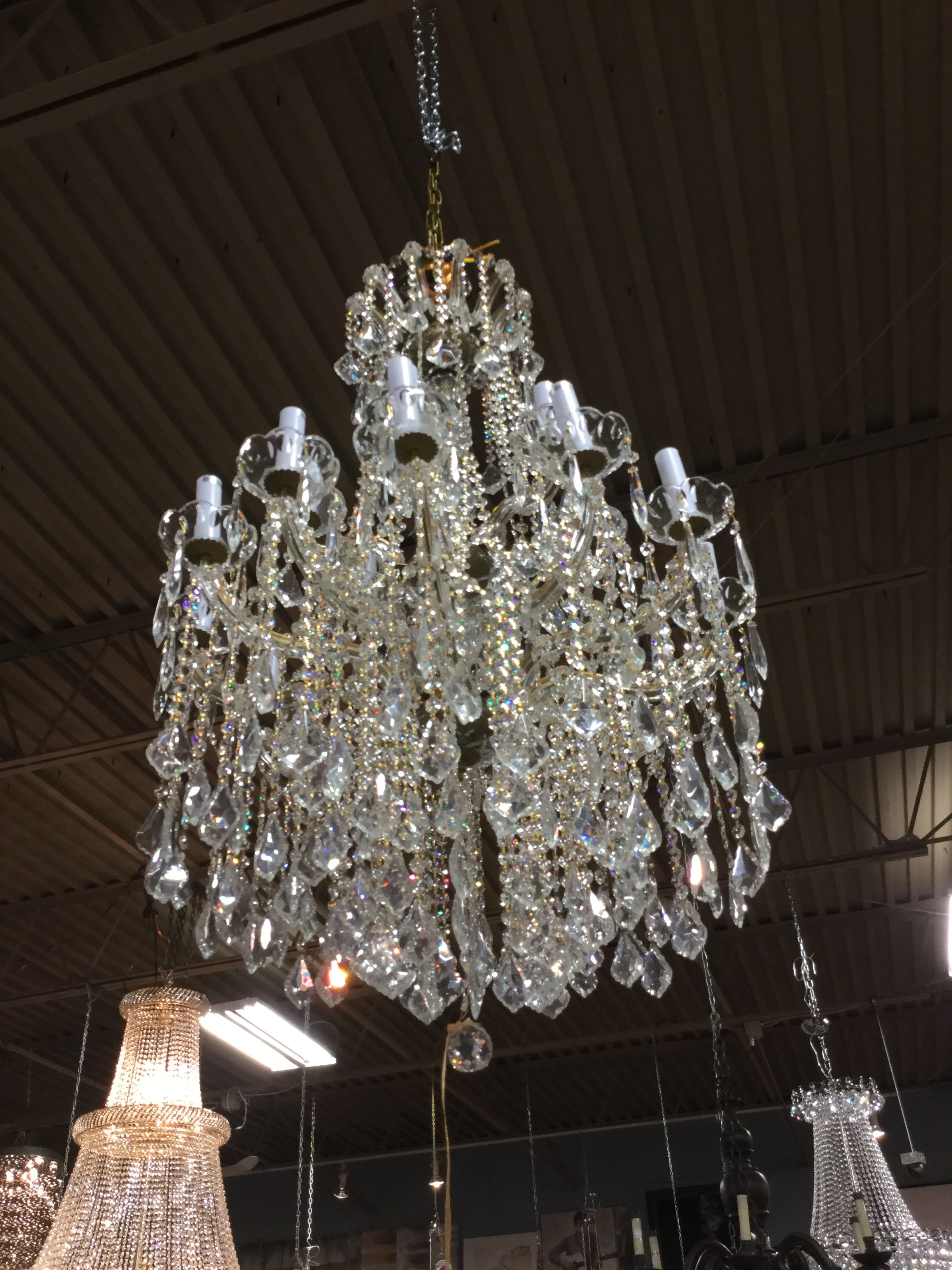 Gold and Crystal Marie Antoinette Chandelier